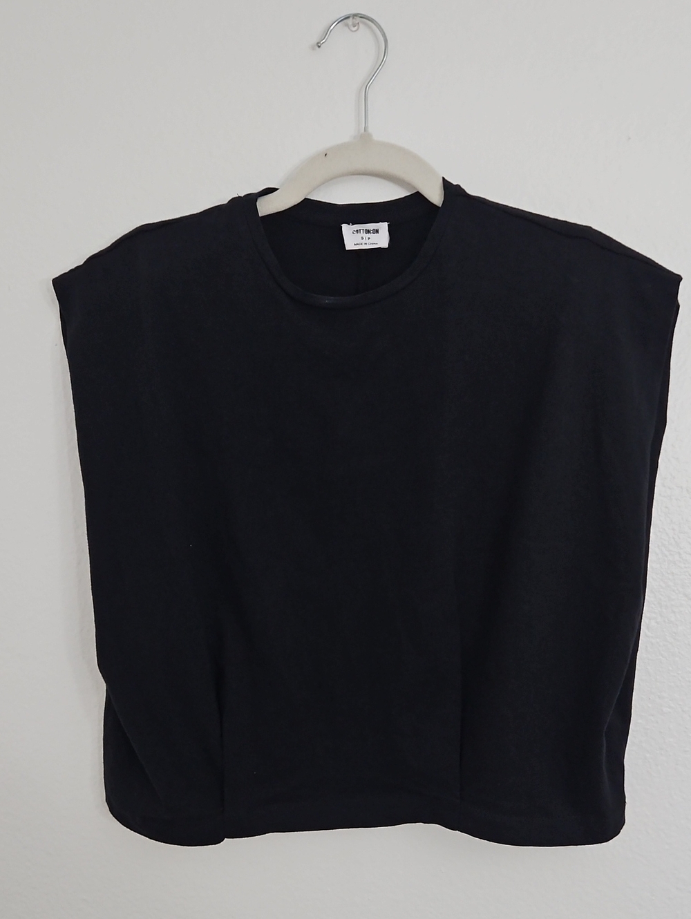 Cotton On Black Boxy Crewneck Tank